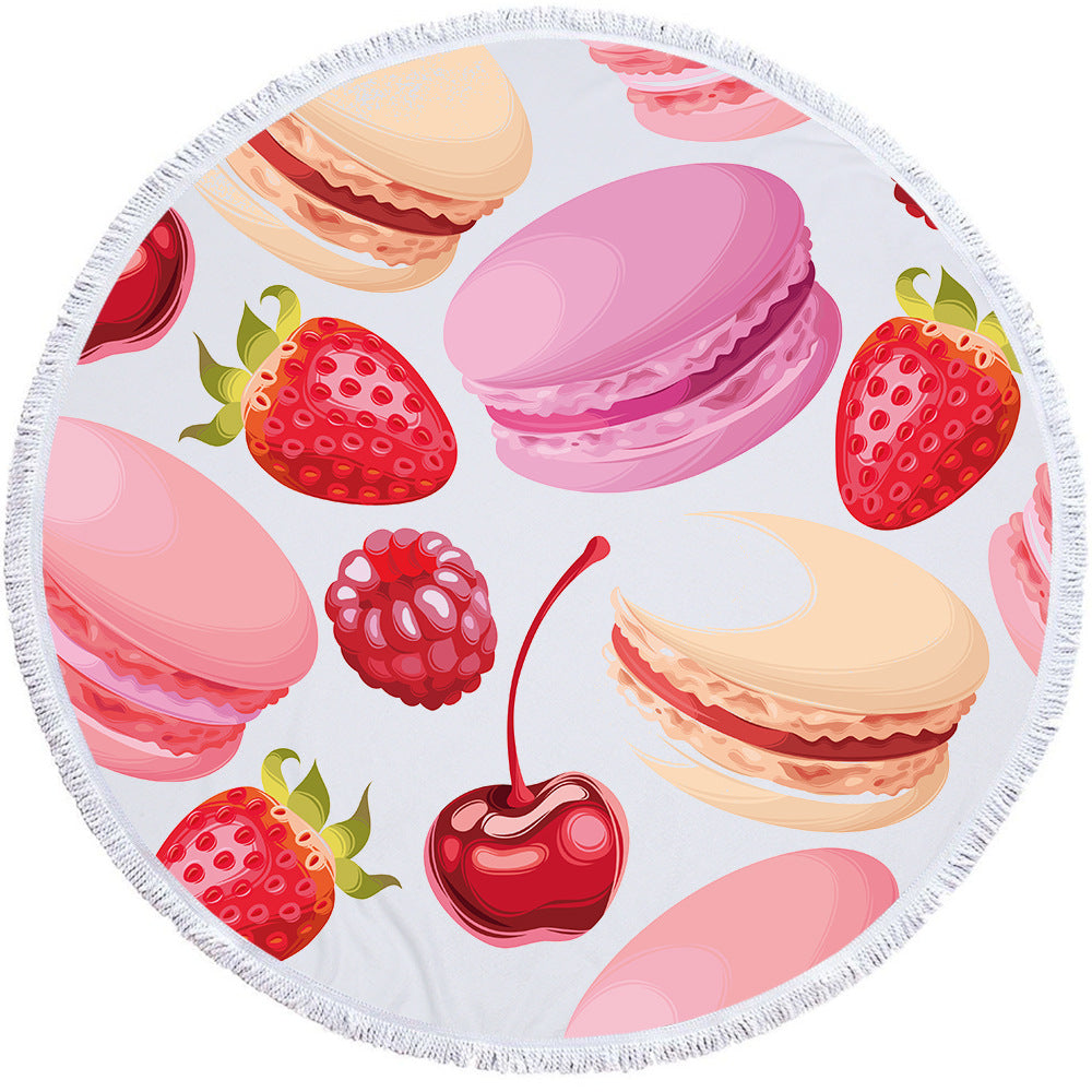 Round printed beach towel - Mubimart -  