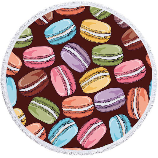 Round printed beach towel - Mubimart