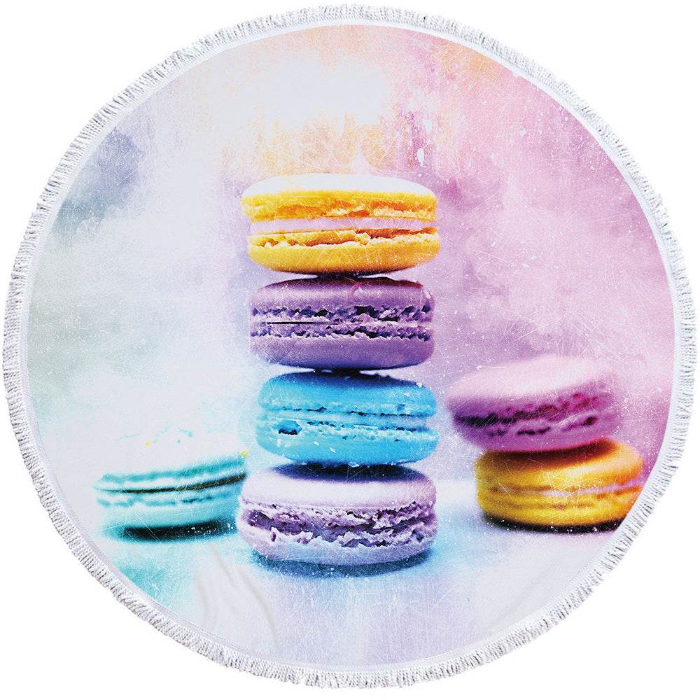 Round printed beach towel - Mubimart