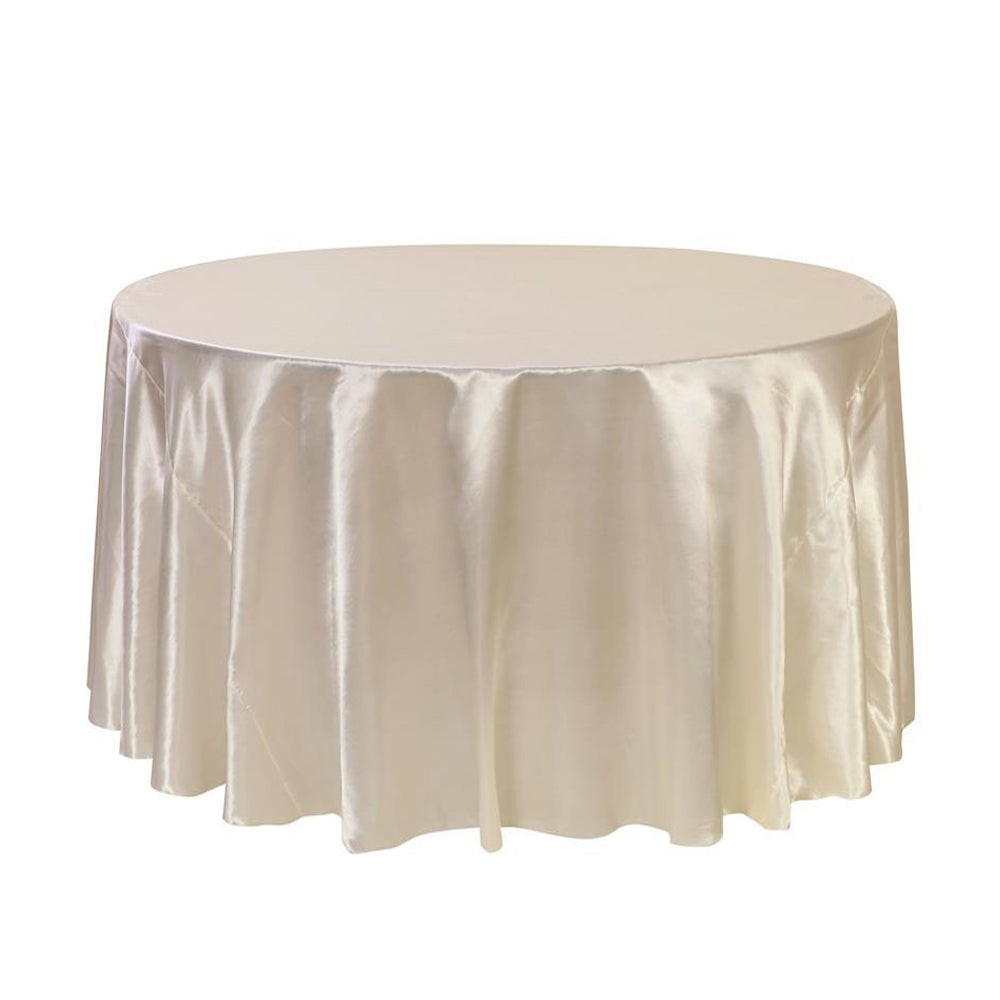 Round satin tablecloth - Mubimart -  