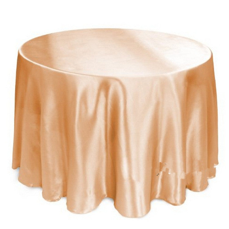 Round satin tablecloth - Mubimart -  