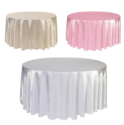 Round satin tablecloth - Mubimart