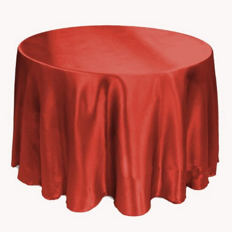 Round satin tablecloth - Mubimart -  