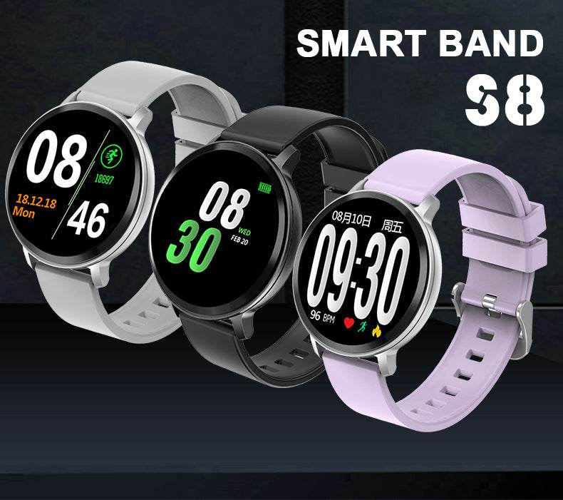 S8 Smart Bracelet Fitness Tracker Heart Rate Waterproof - Mubimart