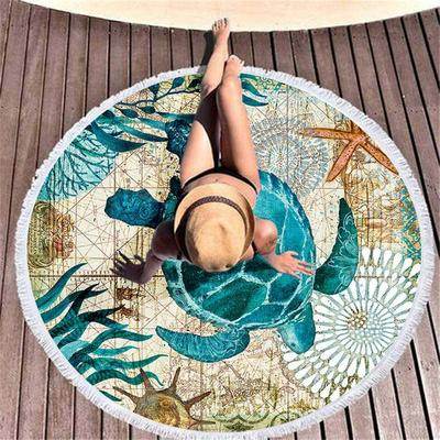 SEA TURTLE BEACH TOWEL - Mubimart