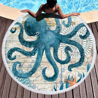 SEA TURTLE BEACH TOWEL - Mubimart