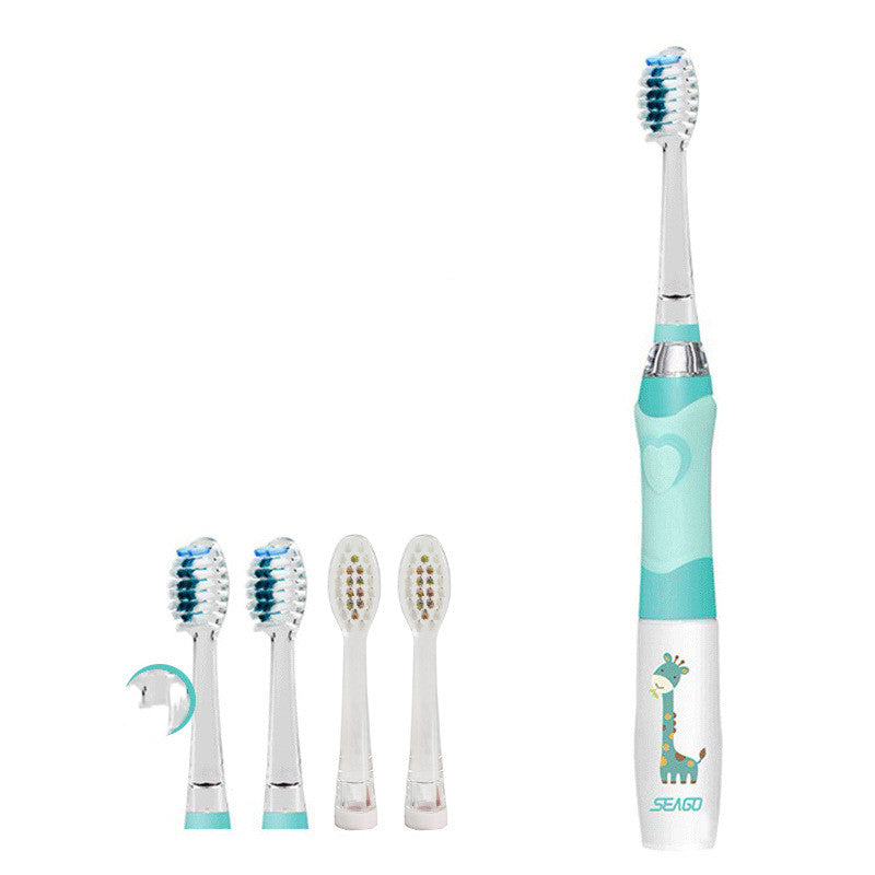 Saijia Children'S Electric Toothbrush 3-6-12 Years Old Soft Fur Waterproof Baby Household Sonic Kids Automatic Ek6 - Mubimart -  