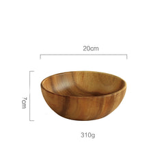 Salad Bowl Household Children's Wooden Bowl - Mubimart -  