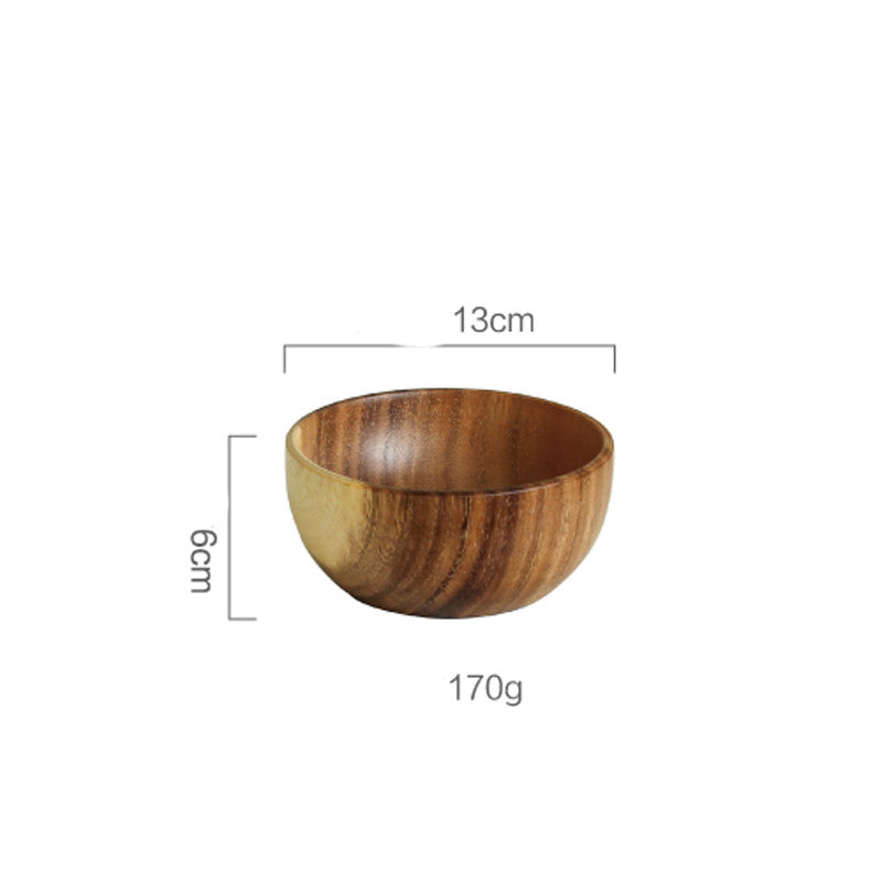 Salad Bowl Household Children's Wooden Bowl - Mubimart -  