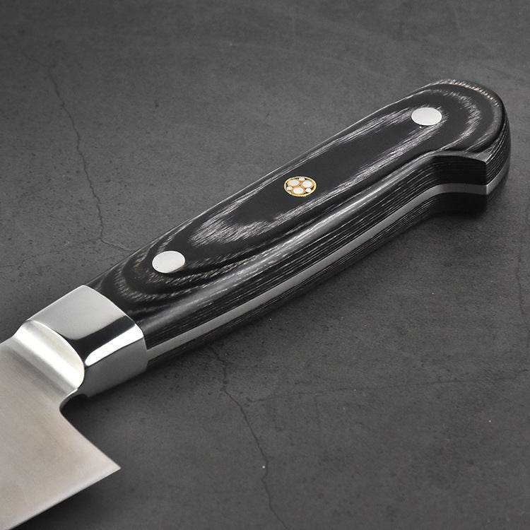 Sanding Texture Colored Wooden Handle Master Chef's Knife Slicing Knife Kitchen Knife Fruit Knife - Mubimart
