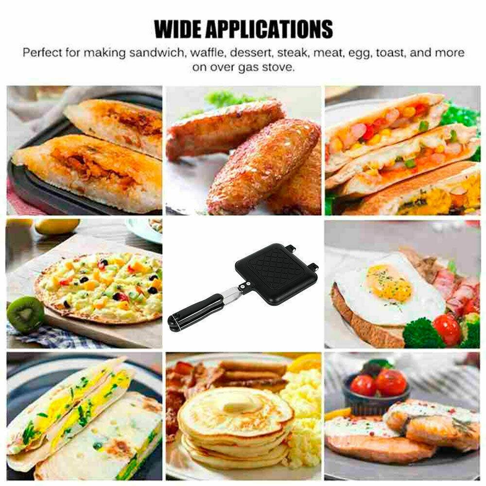 Sandwich Toastie Maker Toaster Machine Breakfast Non-stick Camping Stove Toaster - Mubimart