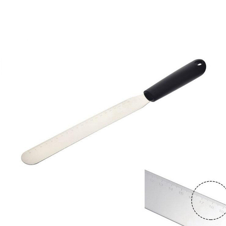 Scaled right angle cream spatula - Mubimart -  