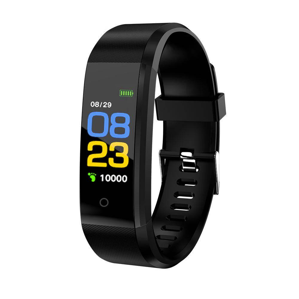 Screen Smart Wristband Heart Rate Monitor Fitness Activity Tracker 115plus Smart Band Color Blood Pressure Music Remote Control - Mubimart