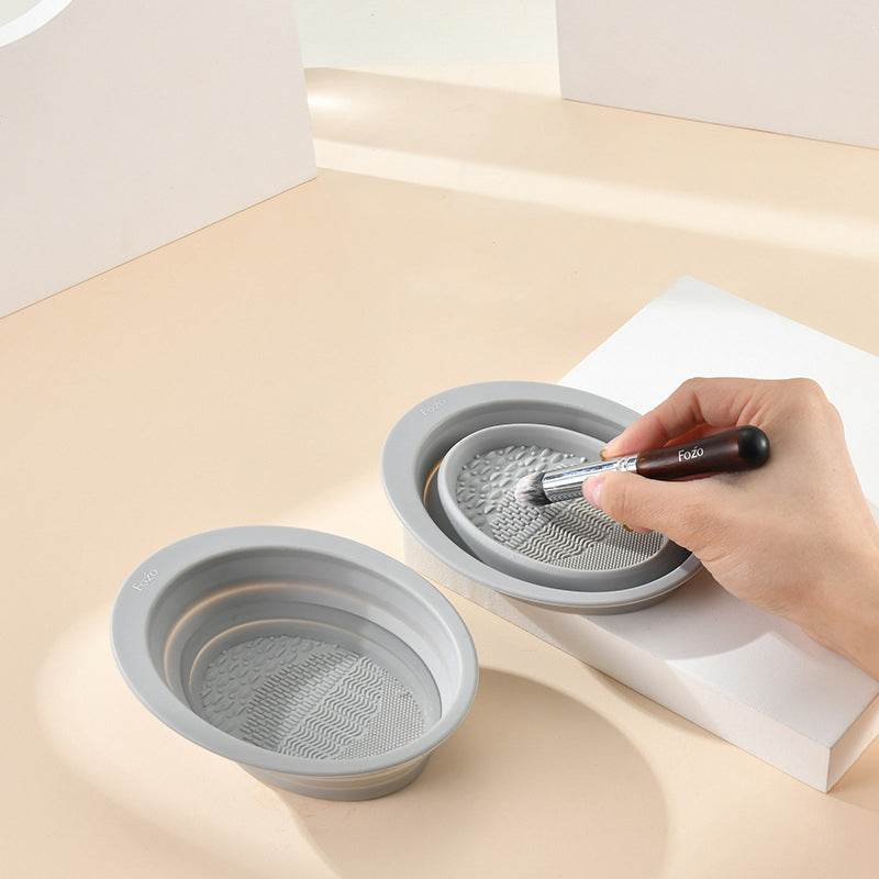 Scrubbing Plate Makeup Brush Cleaning Pad Makeup Brush Cleaning Bowl - Mubimart