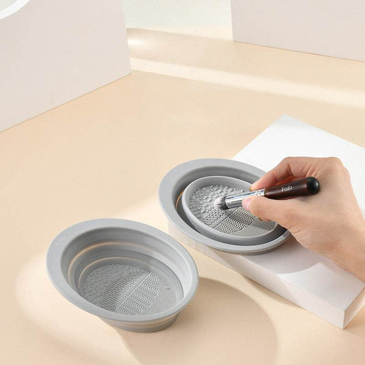 Scrubbing Plate Makeup Brush Cleaning Pad Makeup Brush Cleaning Bowl - Mubimart