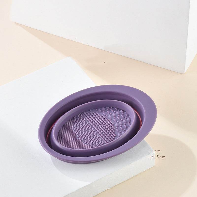 Scrubbing Plate Makeup Brush Cleaning Pad Makeup Brush Cleaning Bowl - Mubimart