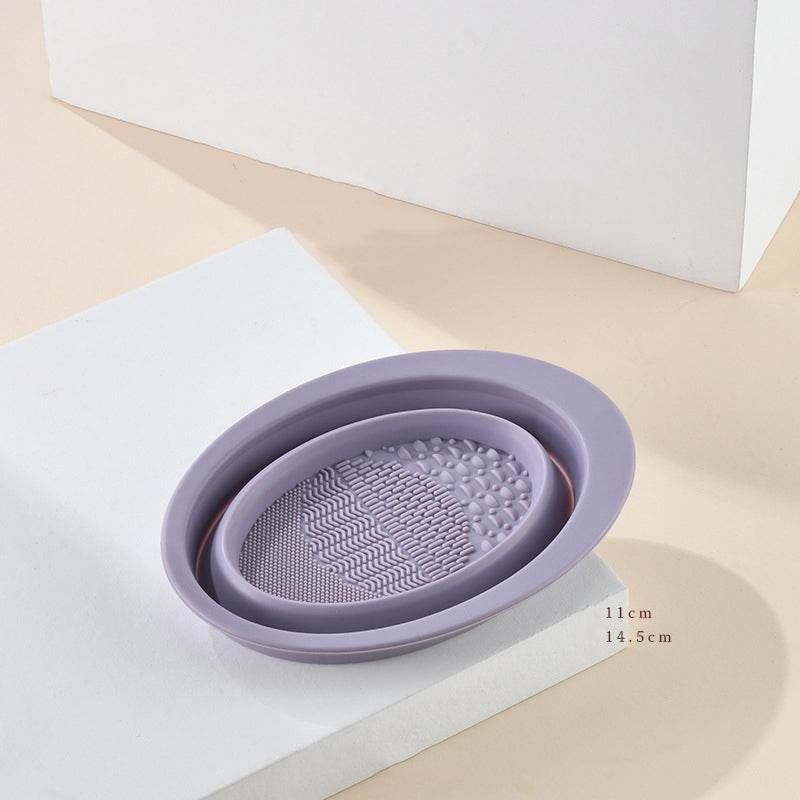 Scrubbing Plate Makeup Brush Cleaning Pad Makeup Brush Cleaning Bowl - Mubimart