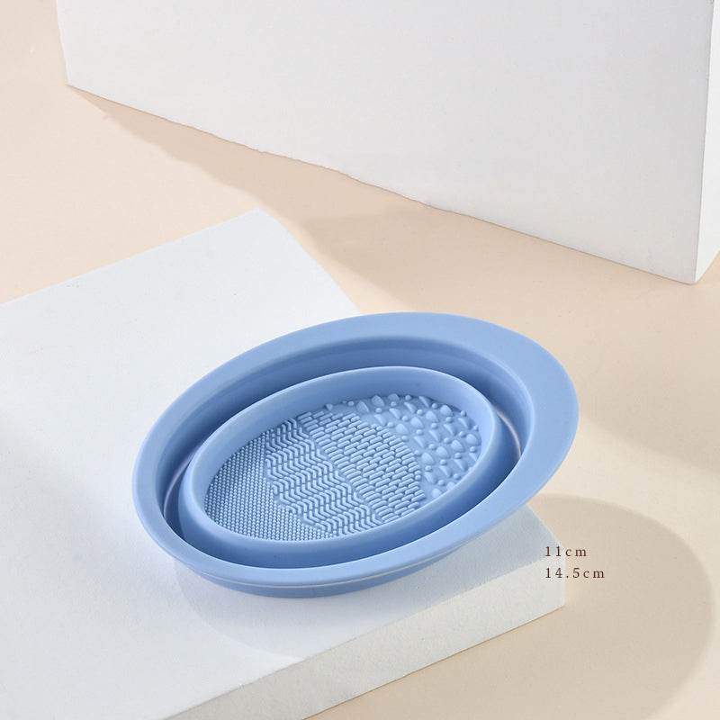 Scrubbing Plate Makeup Brush Cleaning Pad Makeup Brush Cleaning Bowl - Mubimart