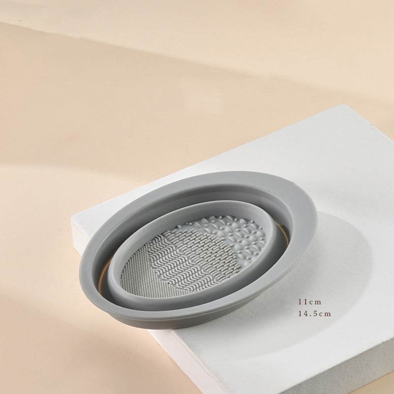 Scrubbing Plate Makeup Brush Cleaning Pad Makeup Brush Cleaning Bowl - Mubimart