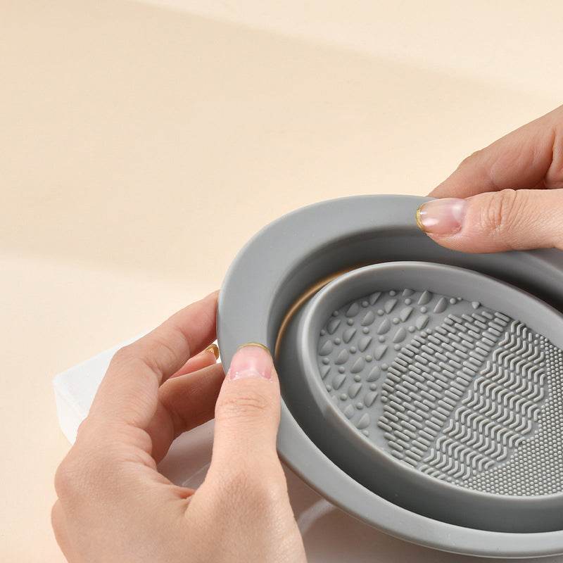 Scrubbing Plate Makeup Brush Cleaning Pad Makeup Brush Cleaning Bowl - Mubimart