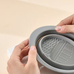 Scrubbing Plate Makeup Brush Cleaning Pad Makeup Brush Cleaning Bowl - Mubimart -  