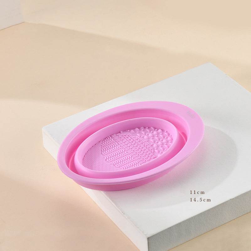 Scrubbing Plate Makeup Brush Cleaning Pad Makeup Brush Cleaning Bowl - Mubimart