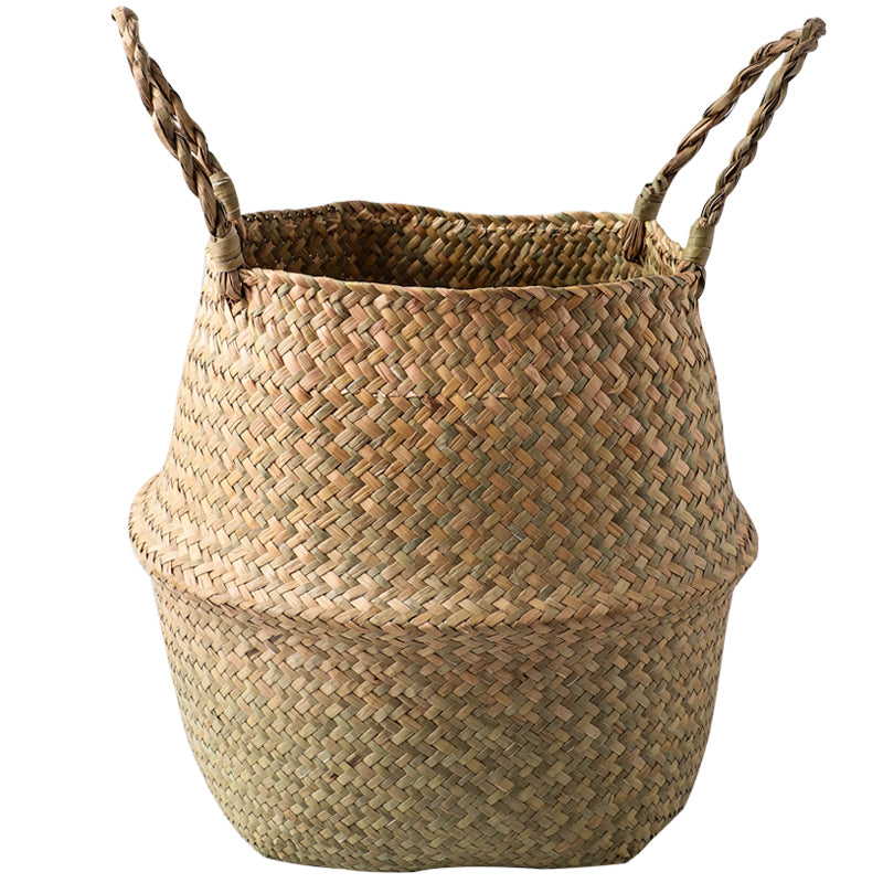 Seagrass Woven Storage Portable Flower Basket - Mubimart -  