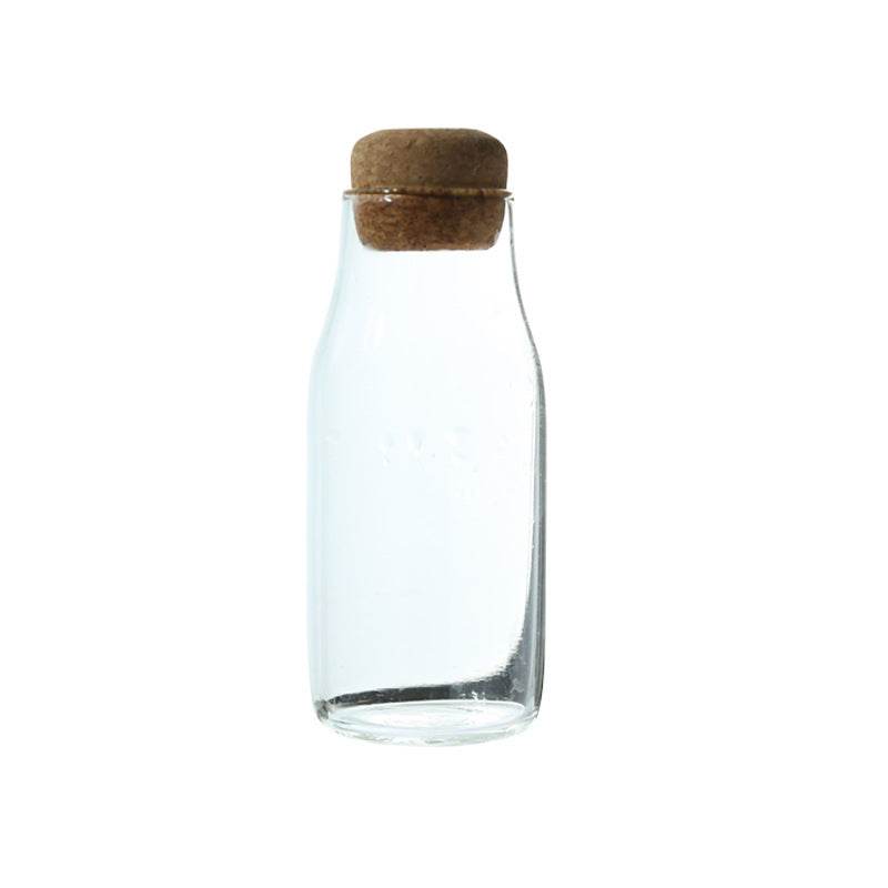 Sealed Jar Glass Transparent Tea Can Seasoning Jar Cork - Mubimart