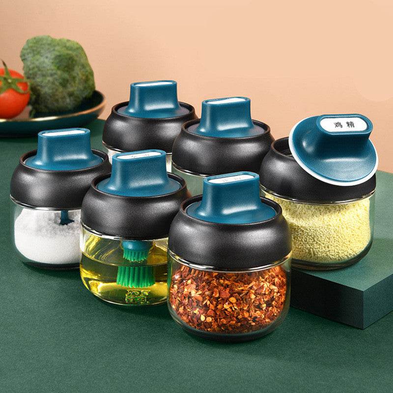 Seasoning Jar Kitchen Glass Seasoning Jar - Mubimart