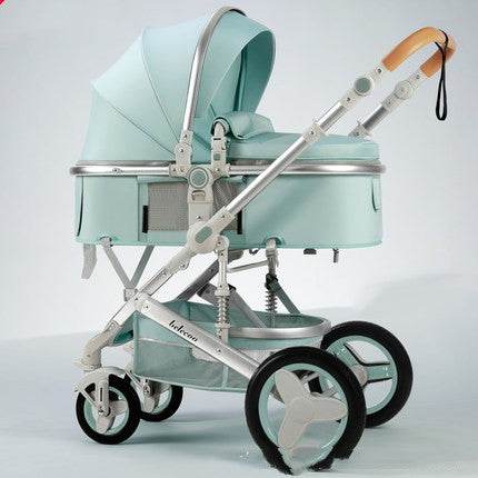 Seatable And Reclining Portable Two-way Folding Baby Trolley - Mubimart