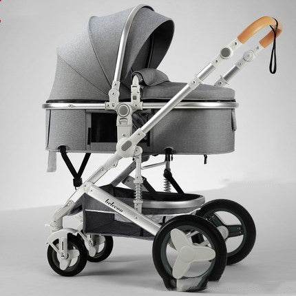 Seatable And Reclining Portable Two-way Folding Baby Trolley - Mubimart