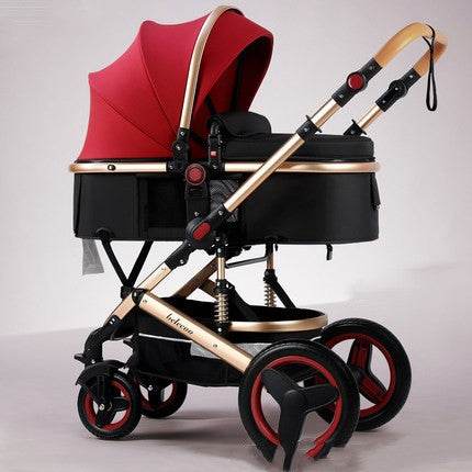 Seatable And Reclining Portable Two-way Folding Baby Trolley - Mubimart