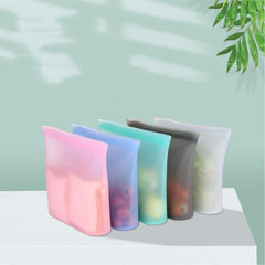 Self-sealing Silicone Storage Bag Kitchen Food Grade - Mubimart - Food Storage Bag 