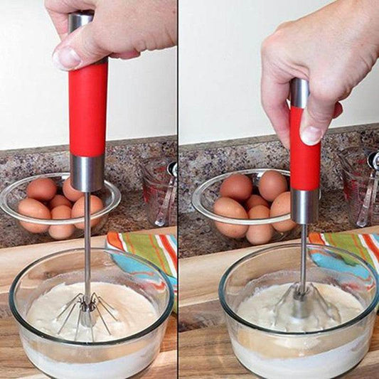 Semi-automatic Push Down Whisk - Mubimart