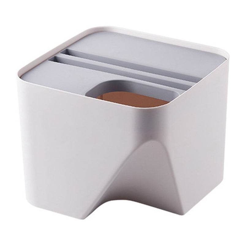 Separated Overlay Plastic Trash Can - Mubimart
