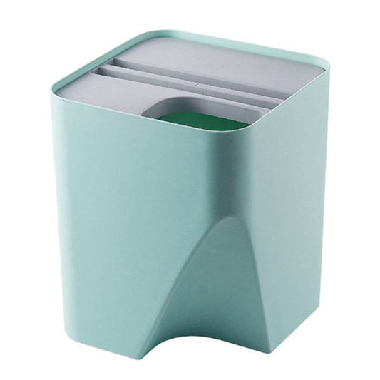 Separated Overlay Plastic Trash Can - Mubimart