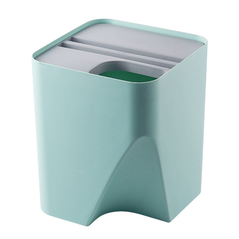 Separated Overlay Plastic Trash Can - Mubimart -  