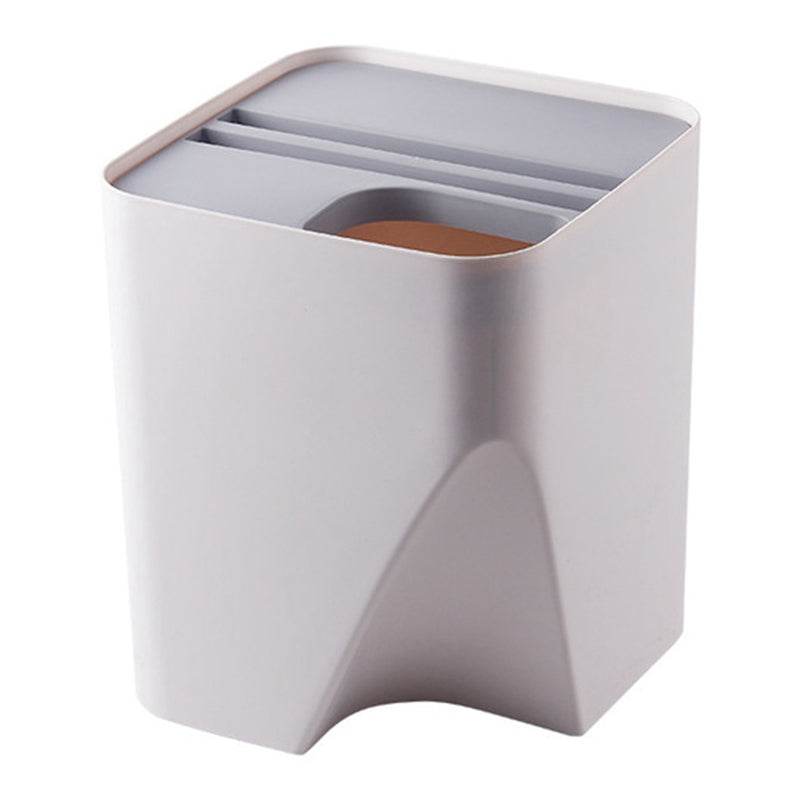 Separated Overlay Plastic Trash Can - Mubimart