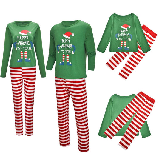 Set Christmas Puppet Print Parent-child Outfit - Mubimart