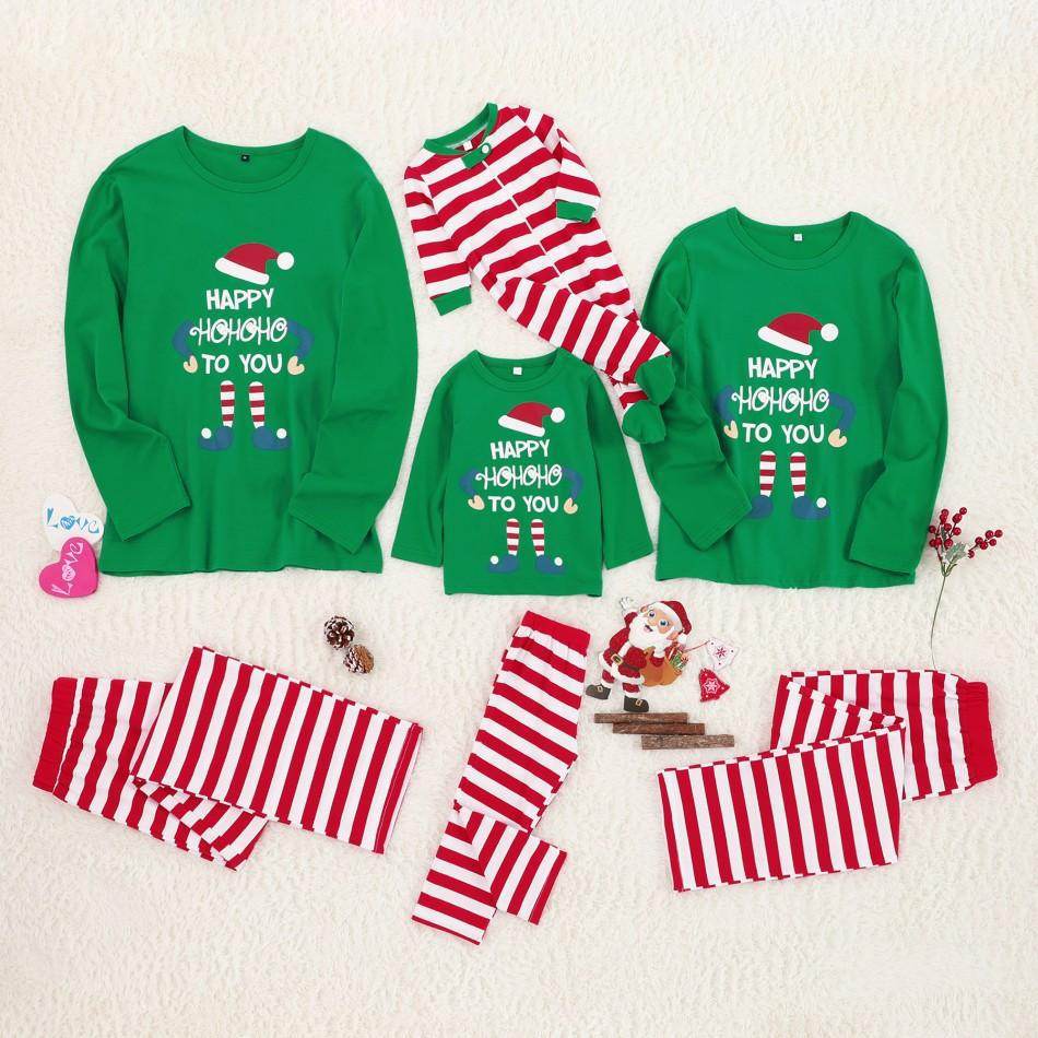 Set Christmas Puppet Print Parent-child Outfit - Mubimart