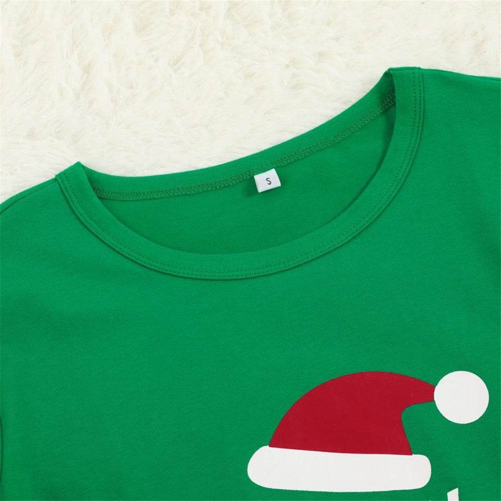 Set Christmas Puppet Print Parent-child Outfit - Mubimart