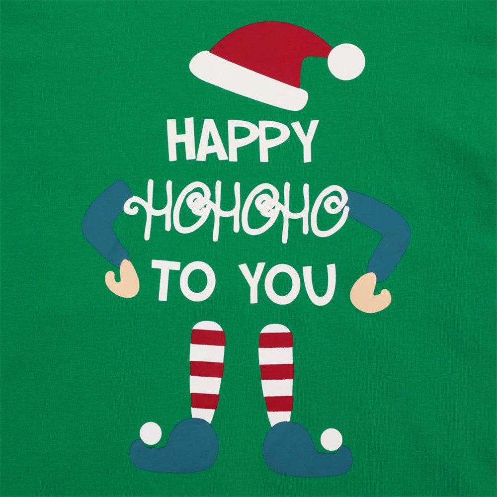 Set Christmas Puppet Print Parent-child Outfit - Mubimart
