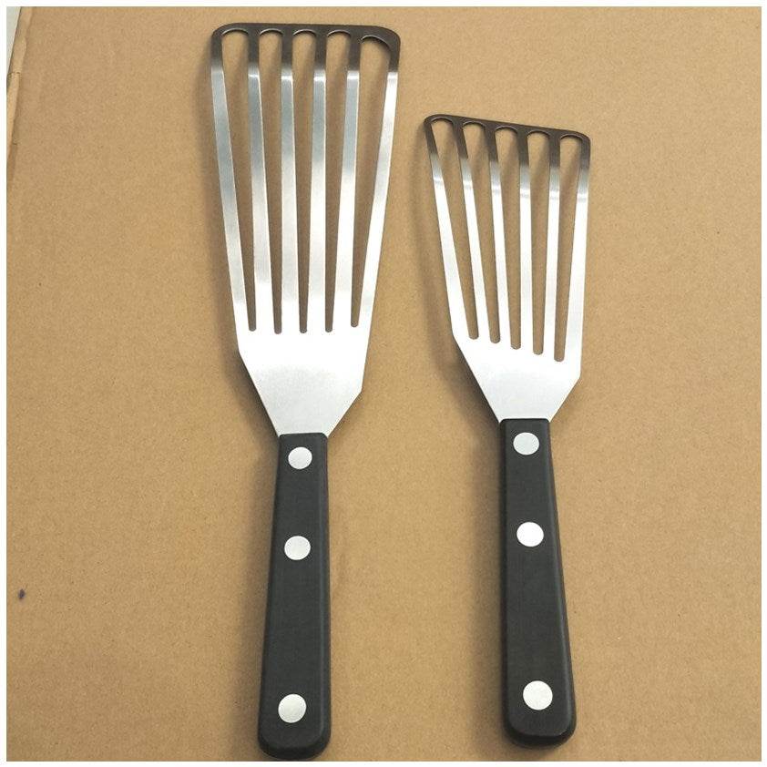 Set Of 2 Small And Large Stainless Steel Slotted Tur - Mubimart