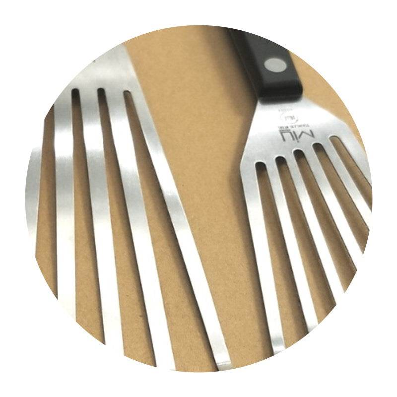 Set Of 2 Small And Large Stainless Steel Slotted Tur - Mubimart