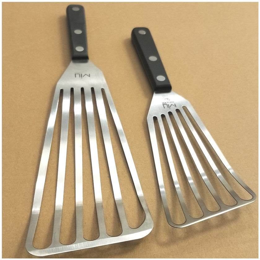 Set Of 2 Small And Large Stainless Steel Slotted Tur - Mubimart