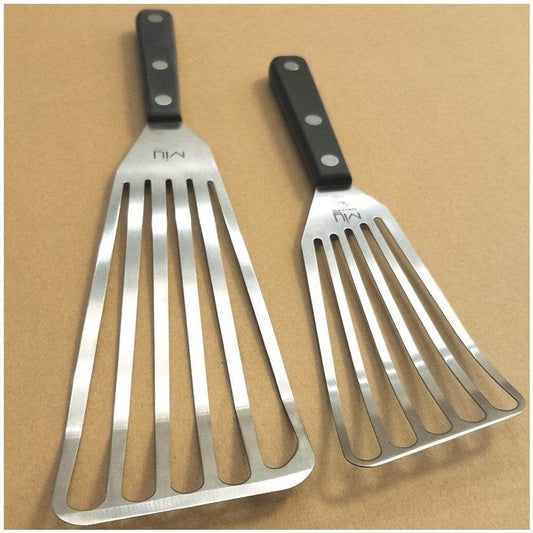 Set Of 2 Small And Large Stainless Steel Slotted Tur - Mubimart