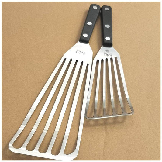 Set Of 2 Small And Large Stainless Steel Slotted Tur - Mubimart