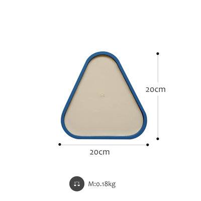 Shallow Storage Tray Desktop Wooden Tray Morandi Color Debris Tray - Mubimart
