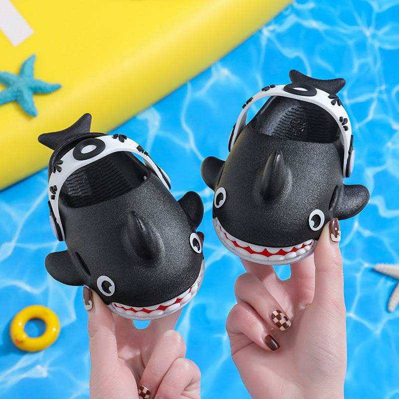 Shark Slippers For Kids Boys Girls Cute Non Slip Slides Shoes - Mubimart