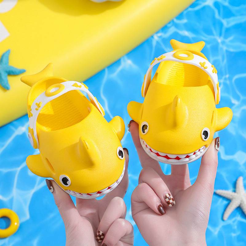Shark Slippers For Kids Boys Girls Cute Non Slip Slides Shoes - Mubimart